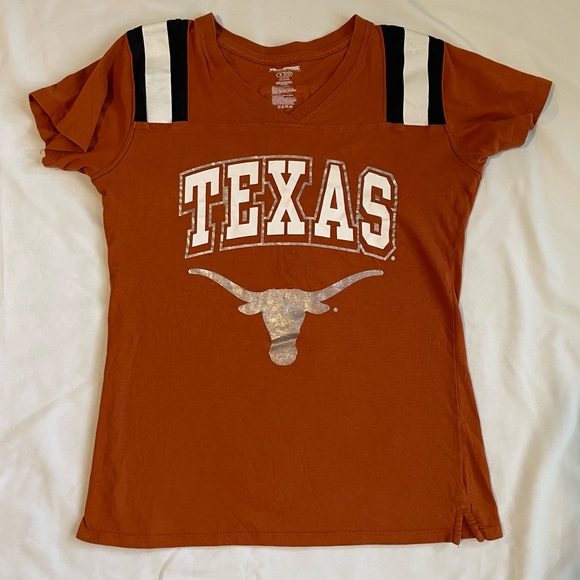 UT University of Texas Burnt Orange Jersey Style Tee Shirt Top Size Small - Picture 1 of 5